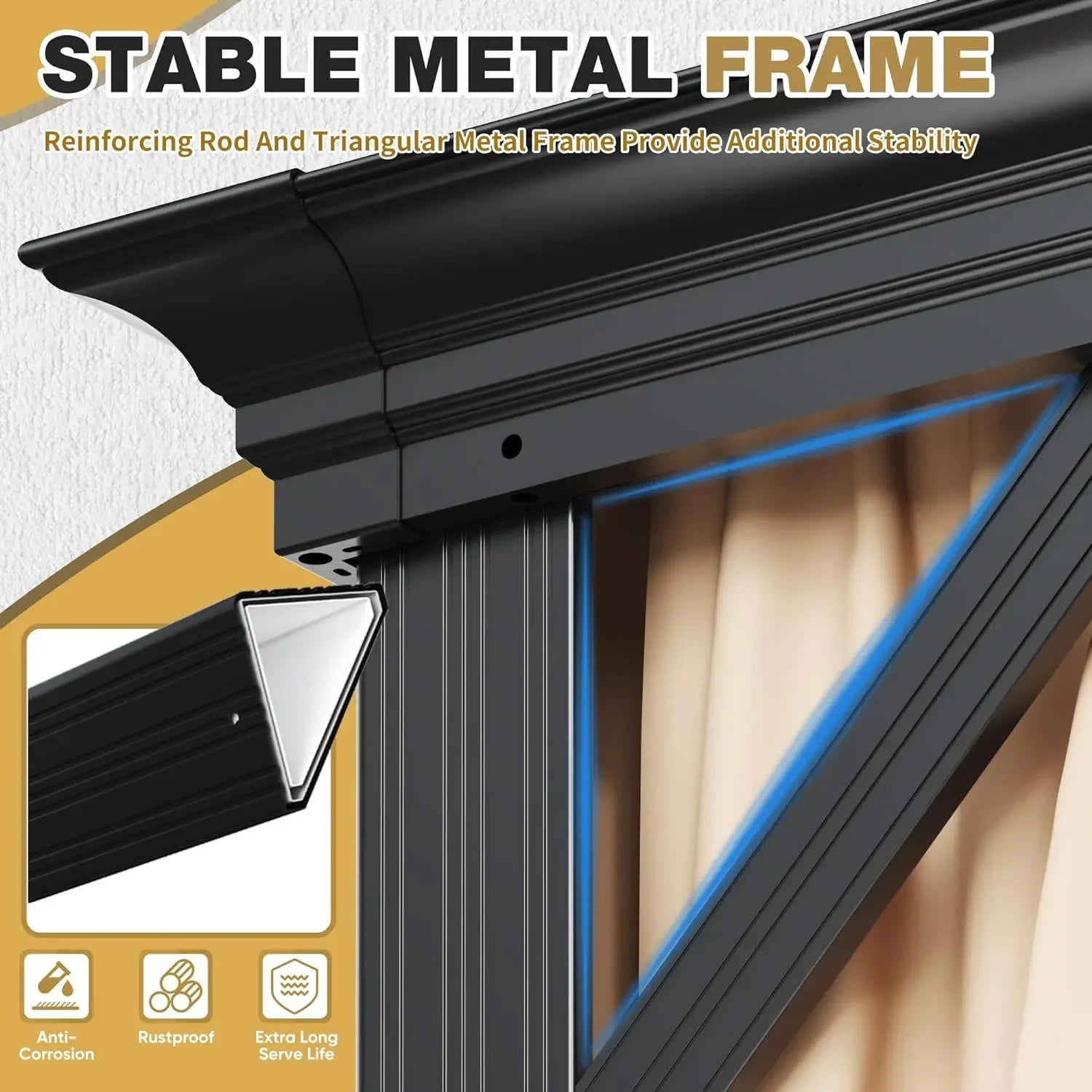 Hardtop Steel Metal Aluminum Frame Gazebo