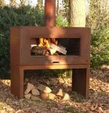 Corten Steel Chimney Fireplace