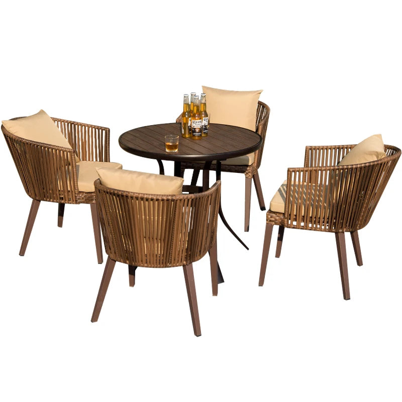 Rattan Table Chair Combination